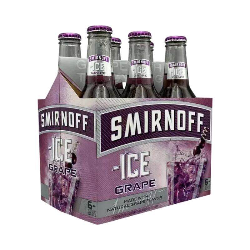 SMIRNOFF Ice Grape 6 Pack 11.2Oz Bottles