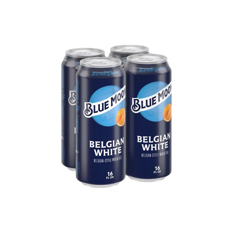BLUE MOON Belgian Wheat 4 Pack 16 oz Cans