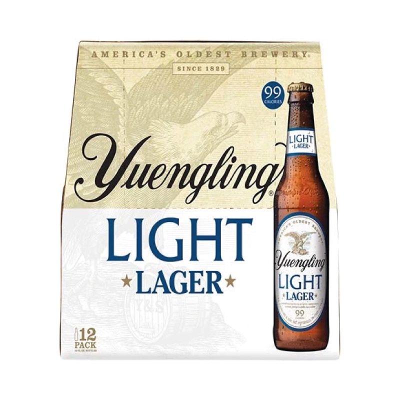 YUENGLING Lager Light 12 Pack 12 oz Btls