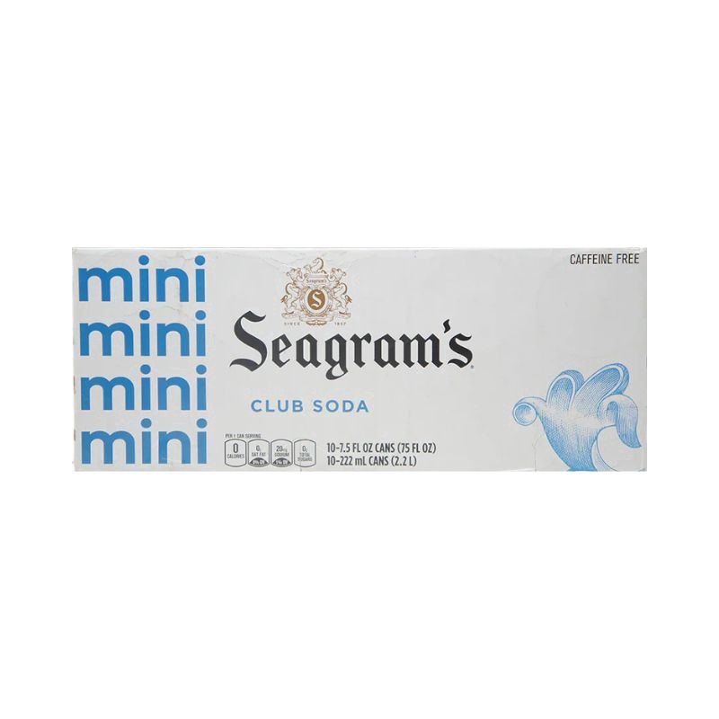 SEAGRAMS Club Soda 10Pk 7.5 oz Mini Cans