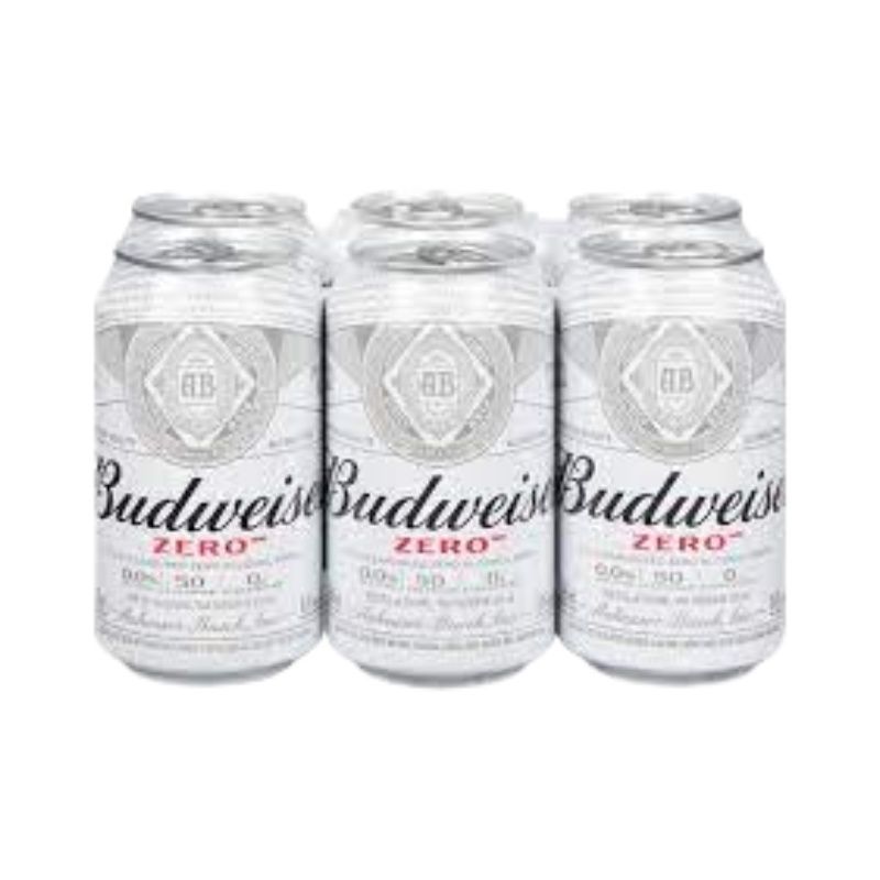 BUDWEISER Zero 6 Pack Cans 12 oz