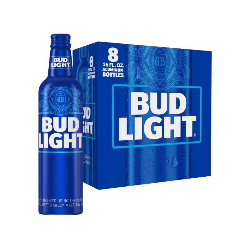 BUD LIGHT 8 Pack 16 oz Alum Bottle