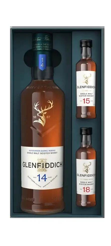 GLENFIDDICH 14 yrs Gift Set 750ml
