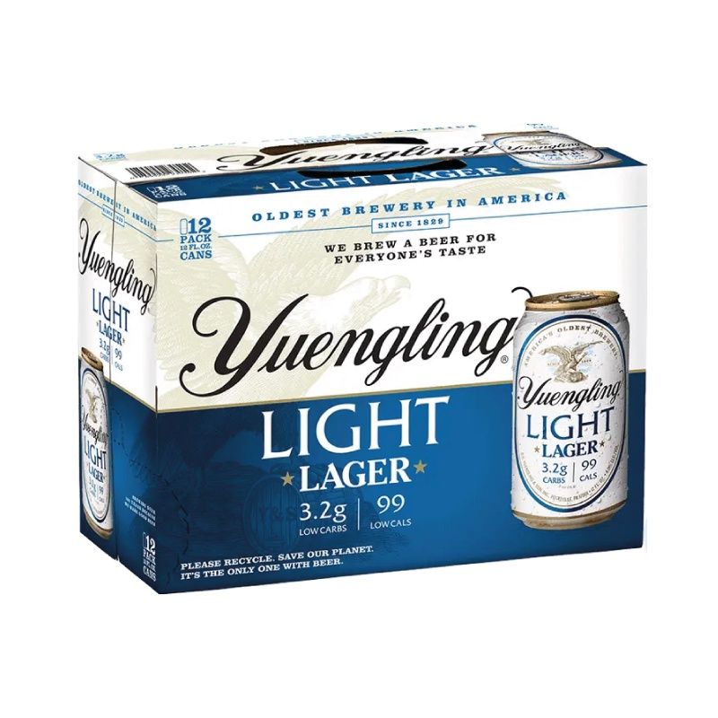 YUENGLING Lager Light 12 Pack 12 oz Cans