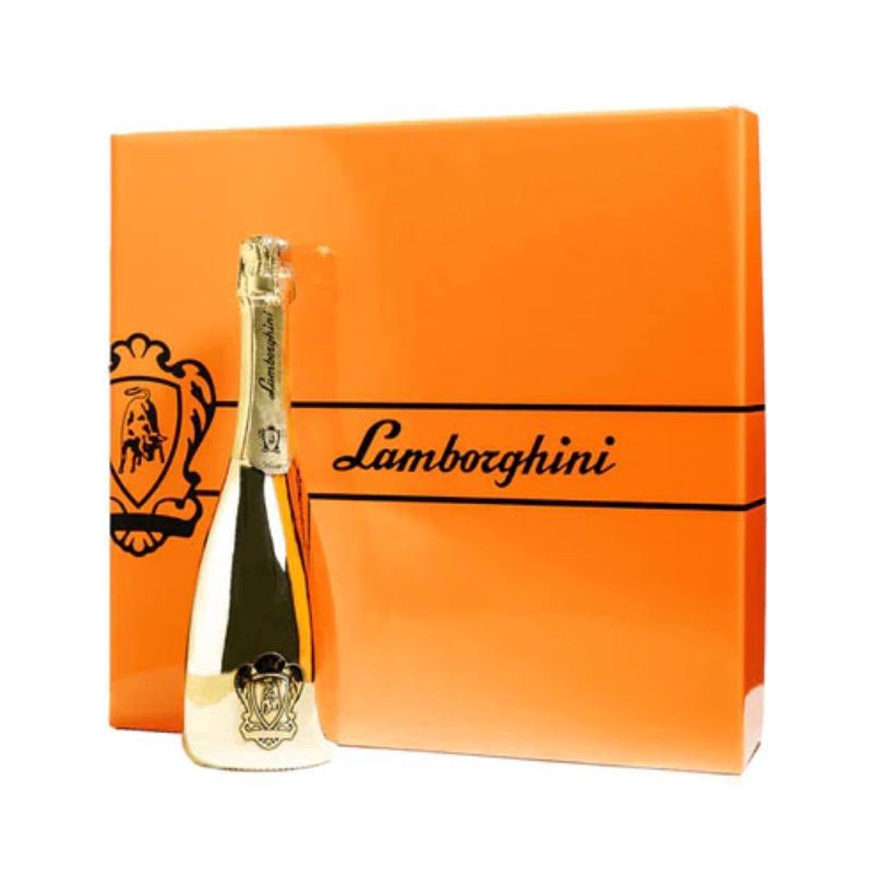 LAMBORGHINI Gold Prosecco Box W/ Glasses 750 ml