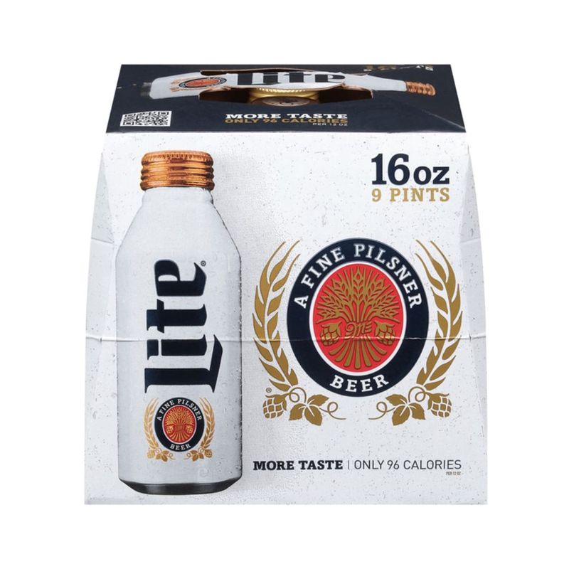 MILLER LITE 9Pk 16Oz Aluminum Btl