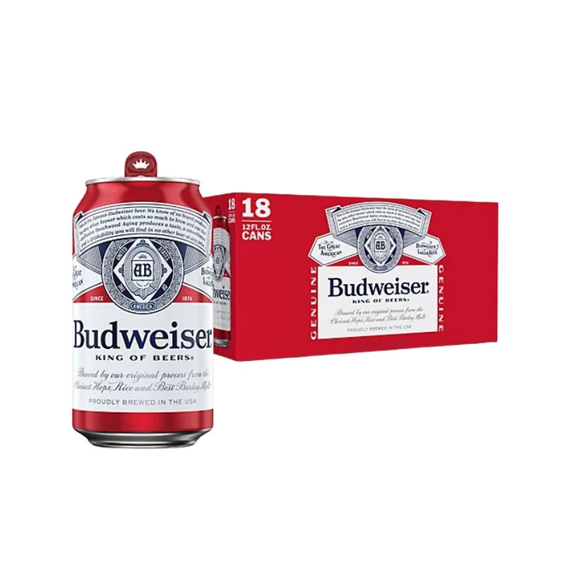 BUDWEISER 18 Pack 12 oz Cans