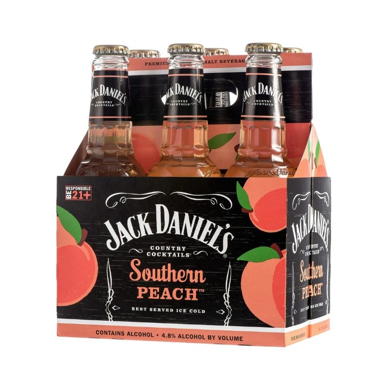 JACK DANIELS Cc Southern Peach 6 Pack 10 oz Bottles