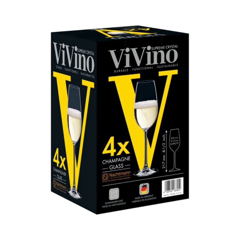 VIVINO Champagne Glasses 4 Pack
