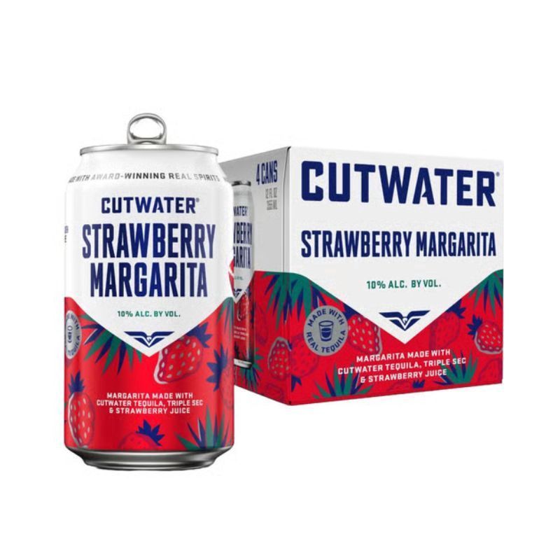 CUTWATER Strawberry Margarita 4 Pack Can 12 oz