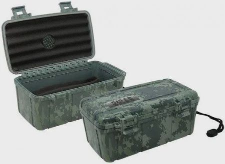 15CT CAMOUFLAGE PLASTIC TRAVEL HUMIDOR