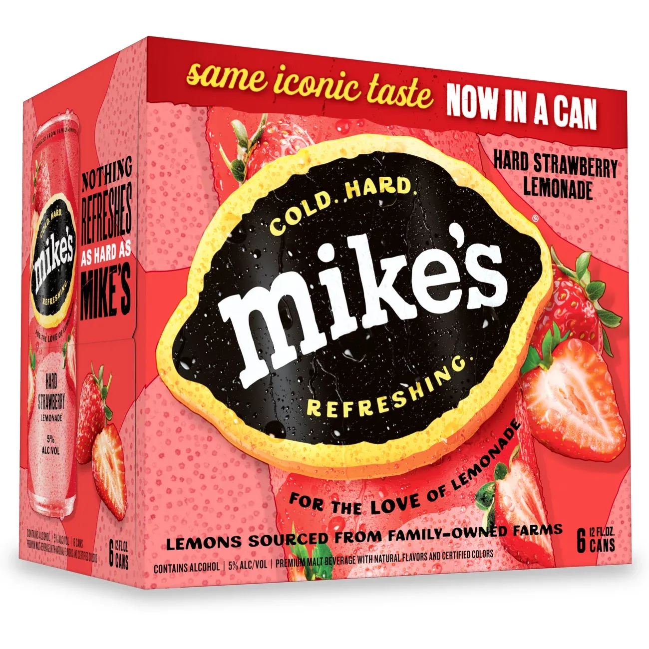 MIKES HARD Strawberry Lemonade 6 Pack 11.2Oz Cans