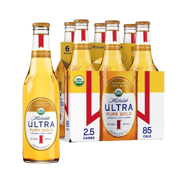 MICHELOB Ultra Pure Gold 6 Pack 12 oz Bottles