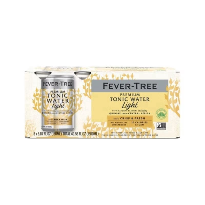 FEVER TREE Light Tonic Water 8 Pack Cans