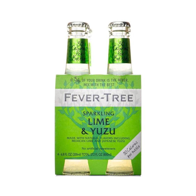 FEVER TREE Sparkling Lime &amp; Yuzu 4 Pack Bottles
