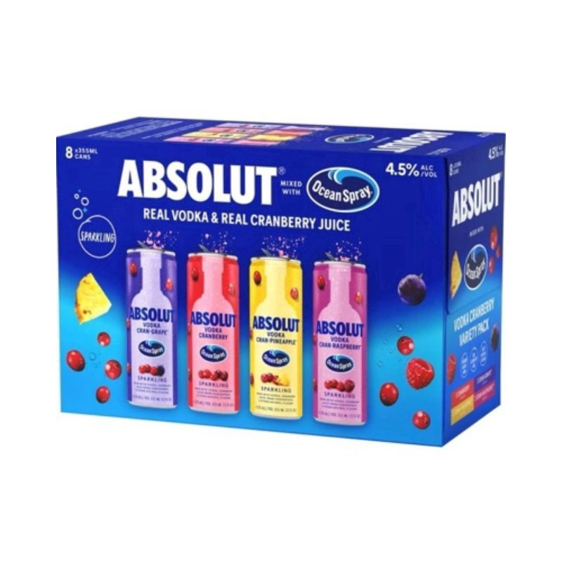 ABSOLUT Ocean Spray Cranberry 8 Pack