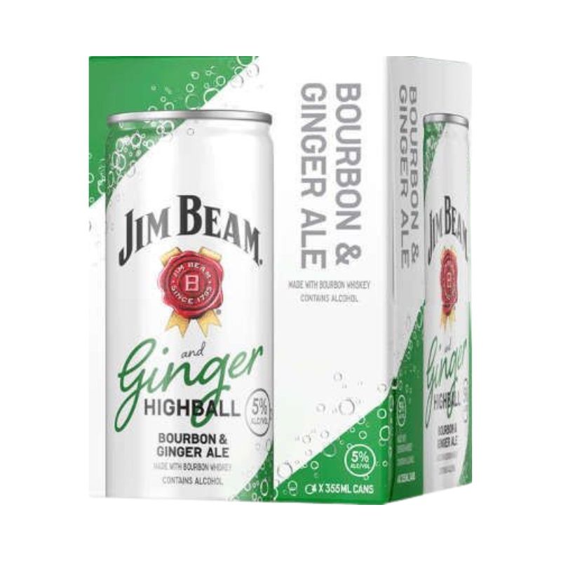 JIM BEAM Highball Ginger Cans 4 Pack