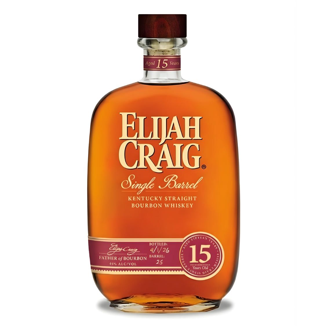ELIJAH CRAIG 15yrs Single Barrel Bourbon 750ml