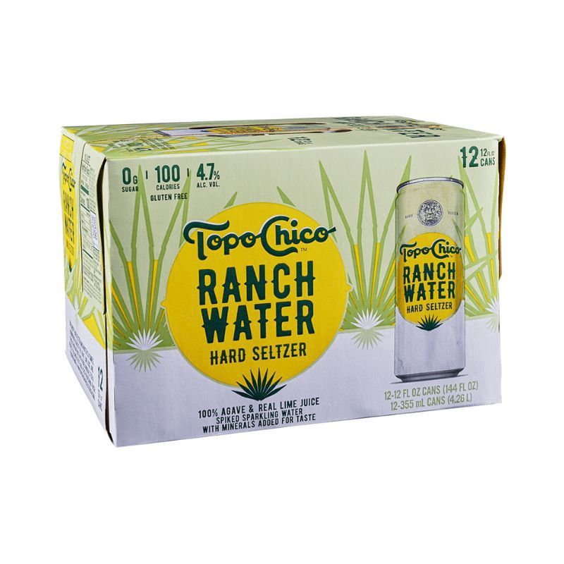 RANCH Water Seltzer Lime &amp; Gf 12 Pack 12 oz Cans