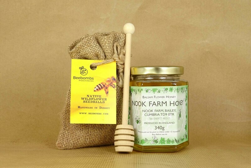 Gift Bundle - Balsam Flower Honey 340g, Beebomb & Honey Drizzler