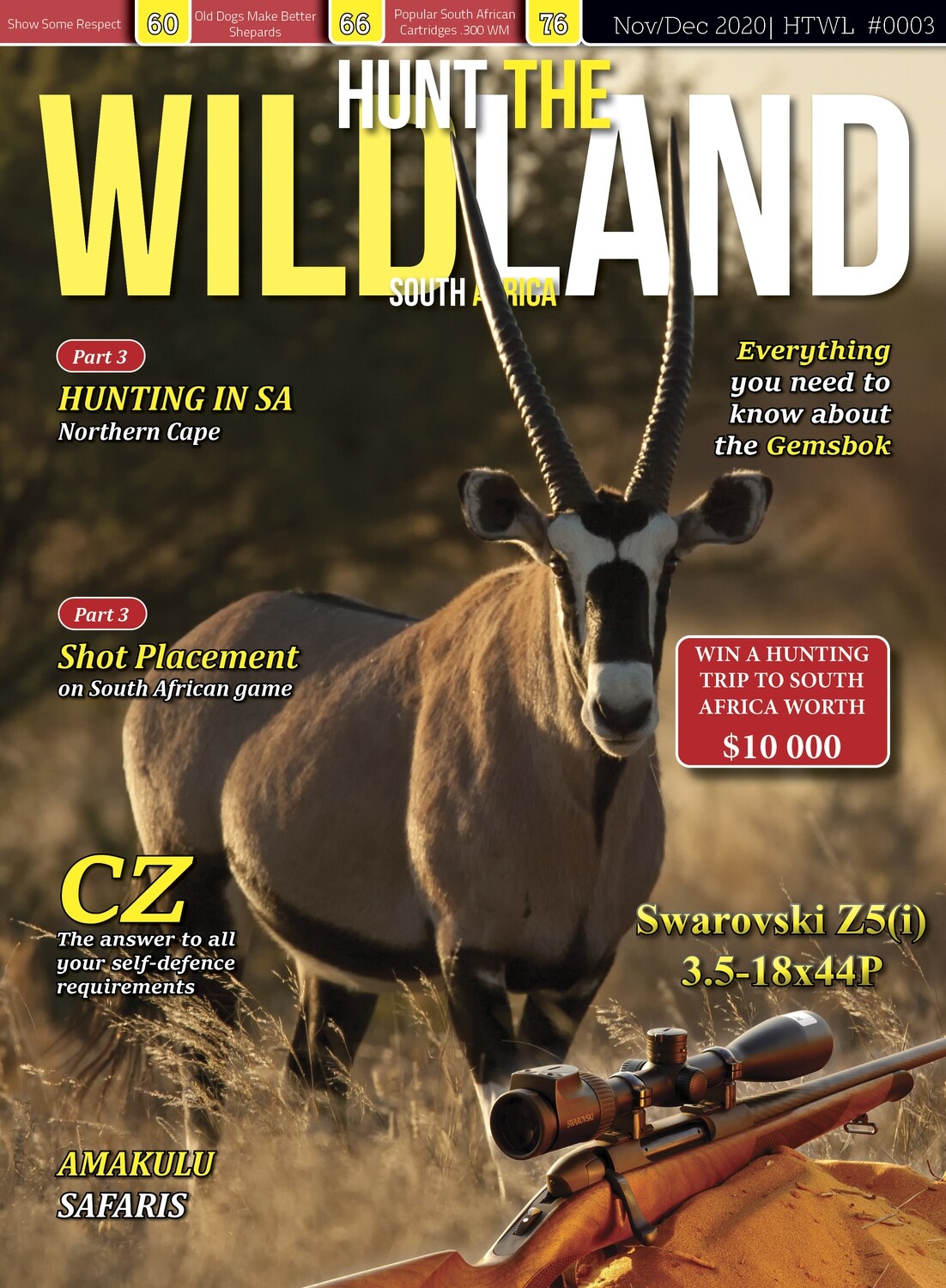 12 Month Subscription to Hunt The WILDLAND South Africa