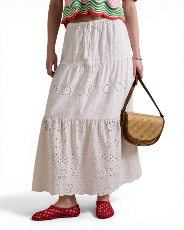 Broderie Skirt White