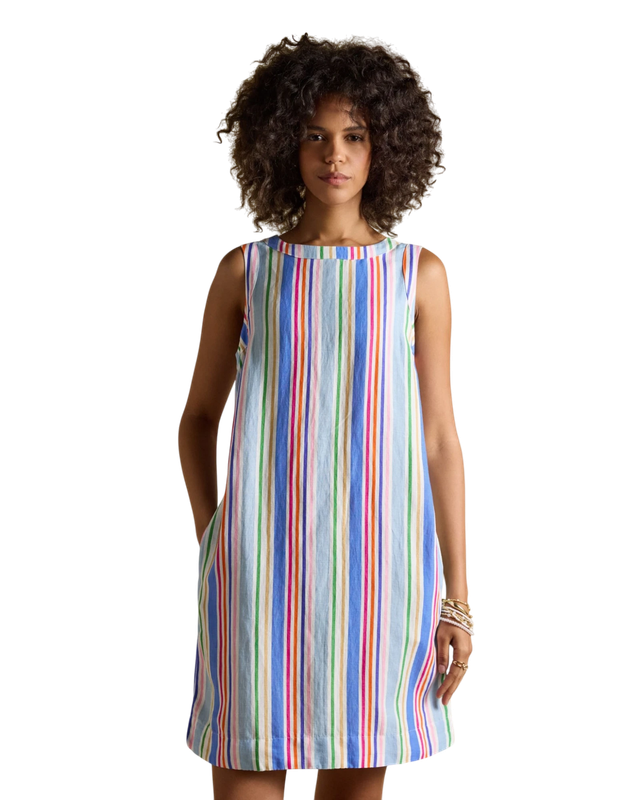 Delphine Dress Multi Stripe