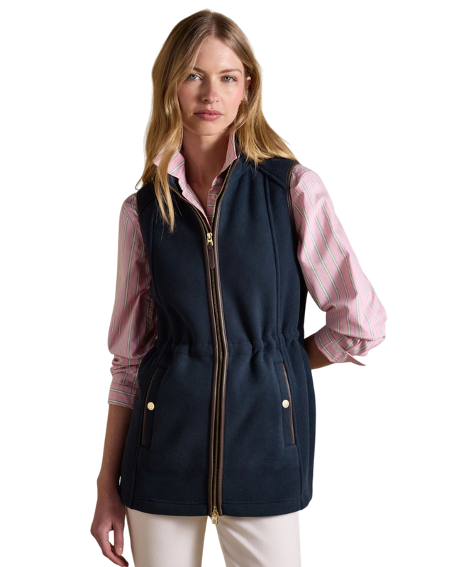 Heritage Longline Gilet - Navy Blue