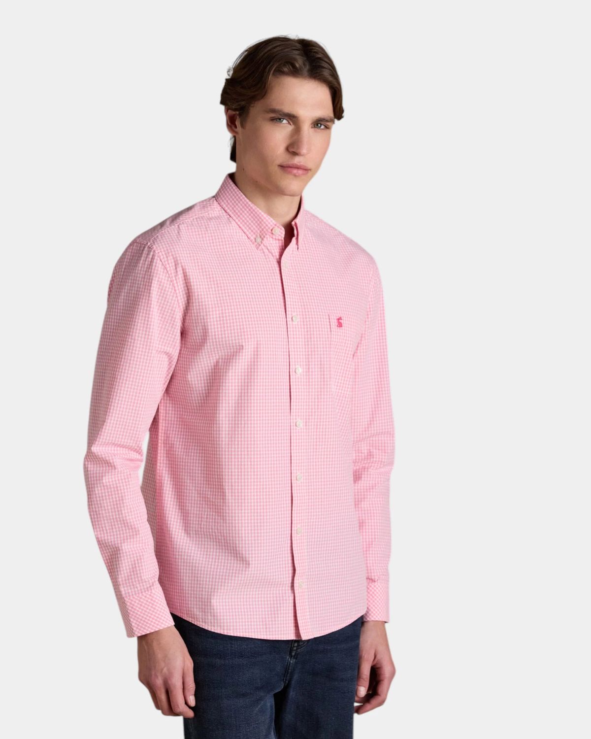 Poplin Gingham Shirt - Pink