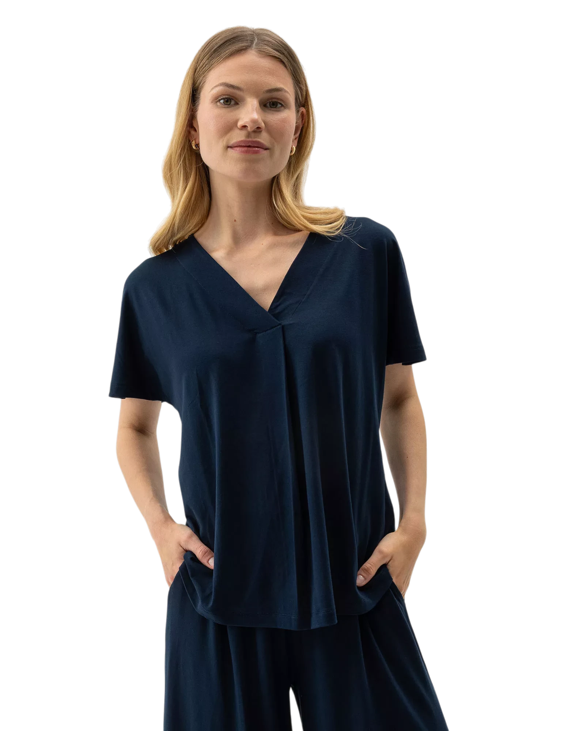 Ellen V-NECK Top Navy
