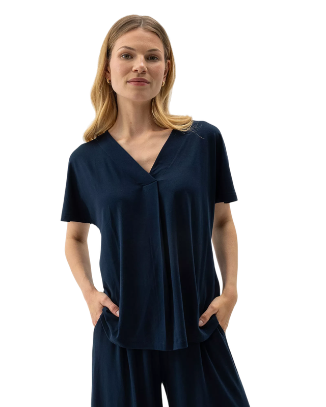 Ellen V-NECK Top Navy