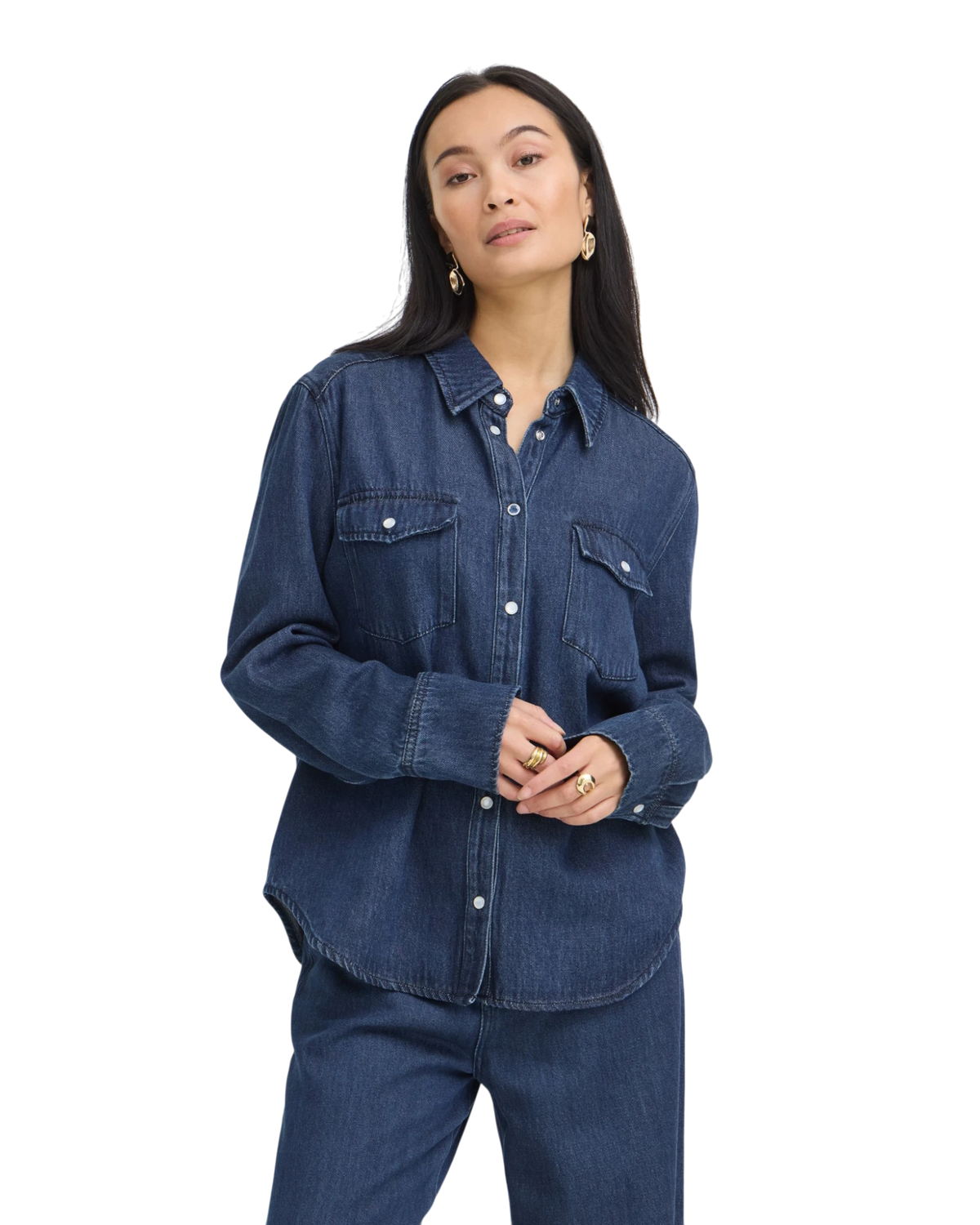 FRSUNNA Shirt - Dark Blue Denim