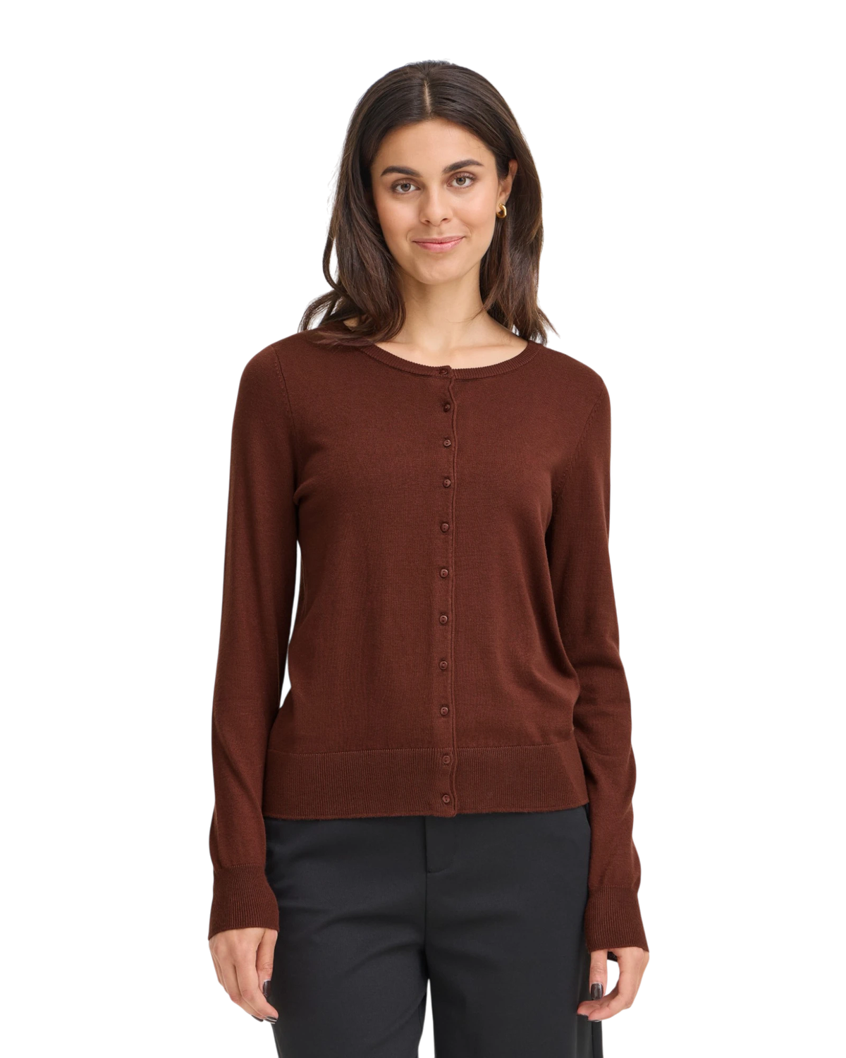 FRZUBASIC Cardigan - Rum Raisin