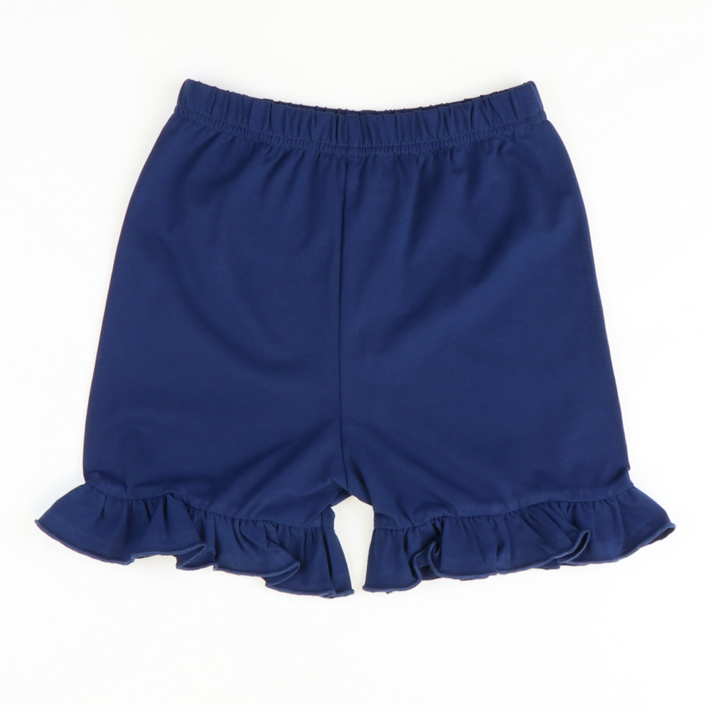 Navy Knit Shorts- Size 7, 8, 10