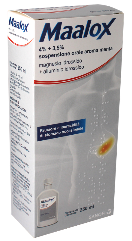 MAALOX*OS SOSP 250ML 4%+3,5%