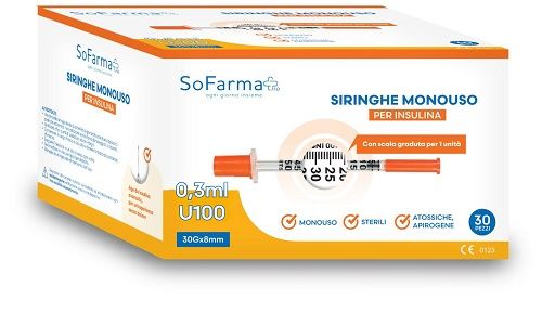 SIRINGA INSULINA0,3 30P SOFARM