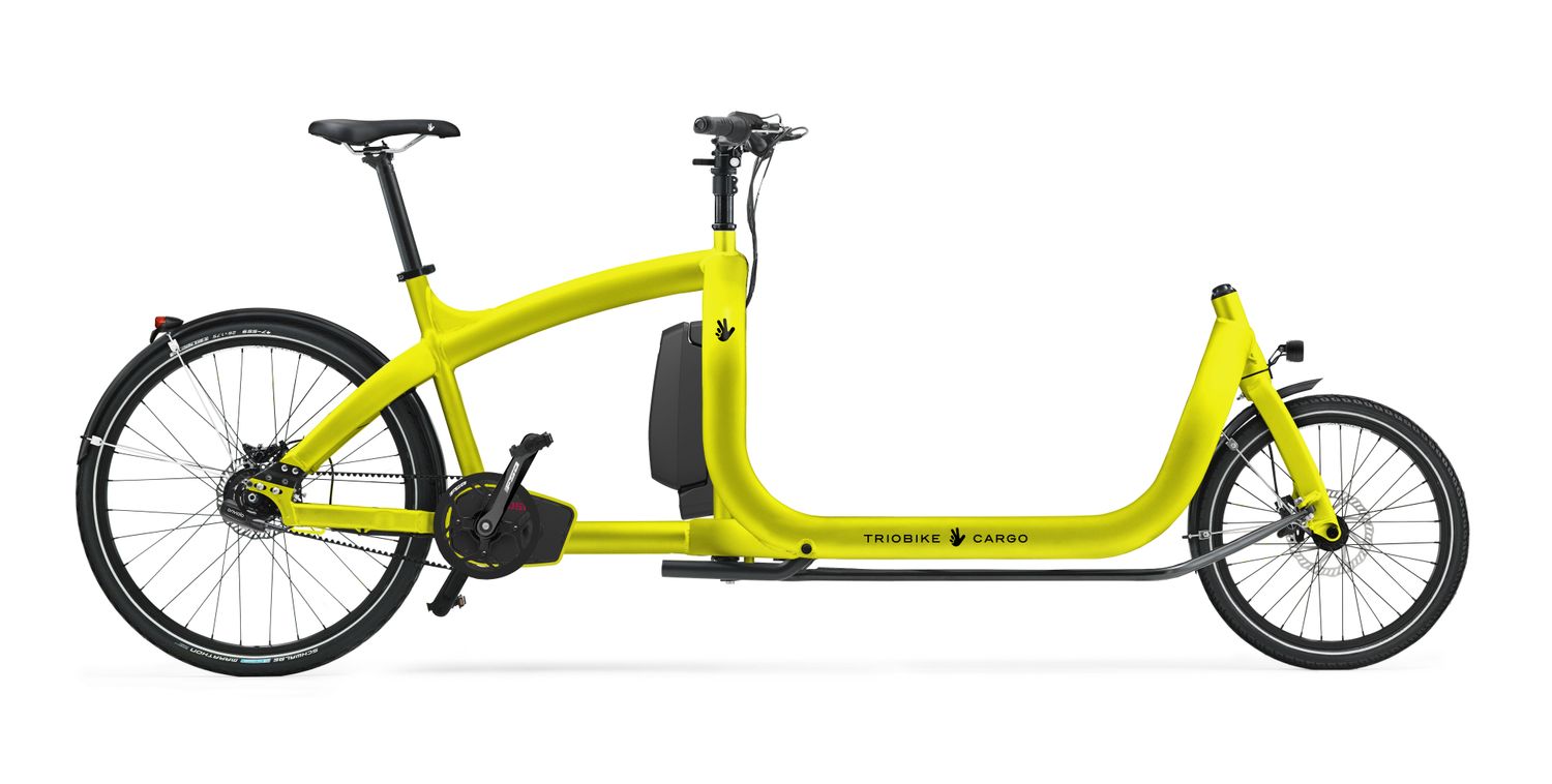 TrioBike Cargo E : Mid Drive, Colour: Neon, Drivetrain: Shimano Zee 1x10