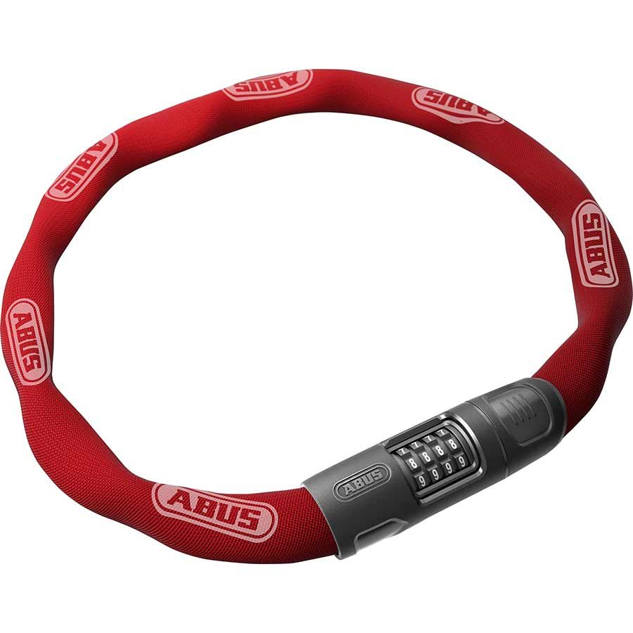 Abus, 8808C, Chain Lock, Combination, 8mm, Color: Red, Size: 85cm