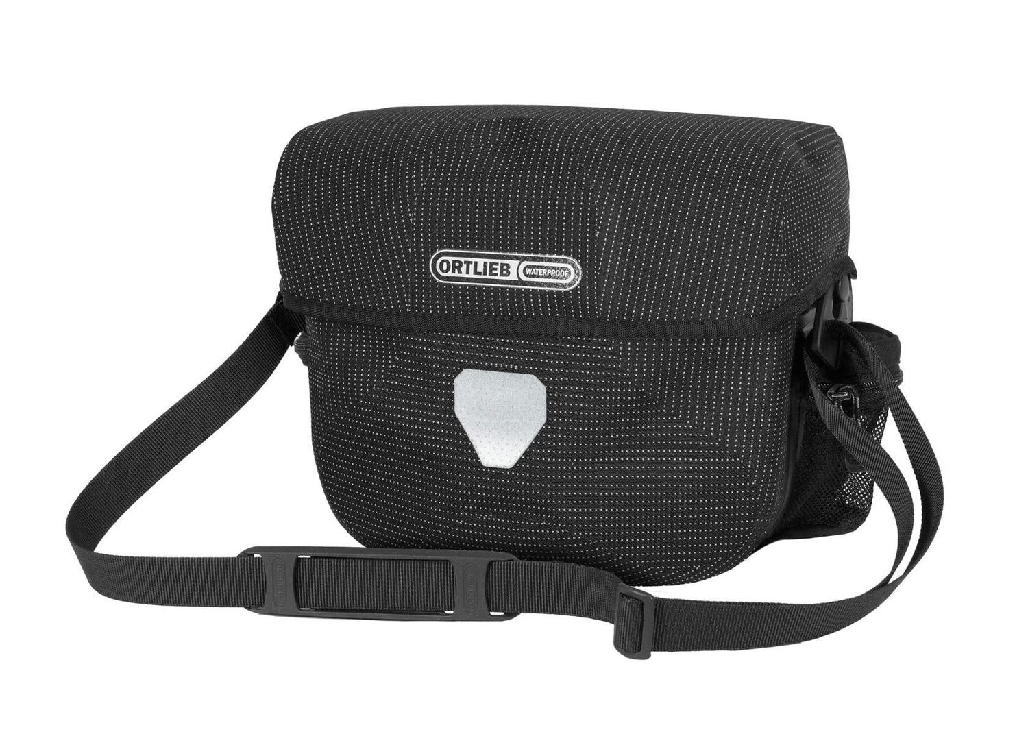 Ortlieb Handlebar Bag Ultimate 6 High Visibility includes locking mounting set, Color: Black Reflex, Size: 7L