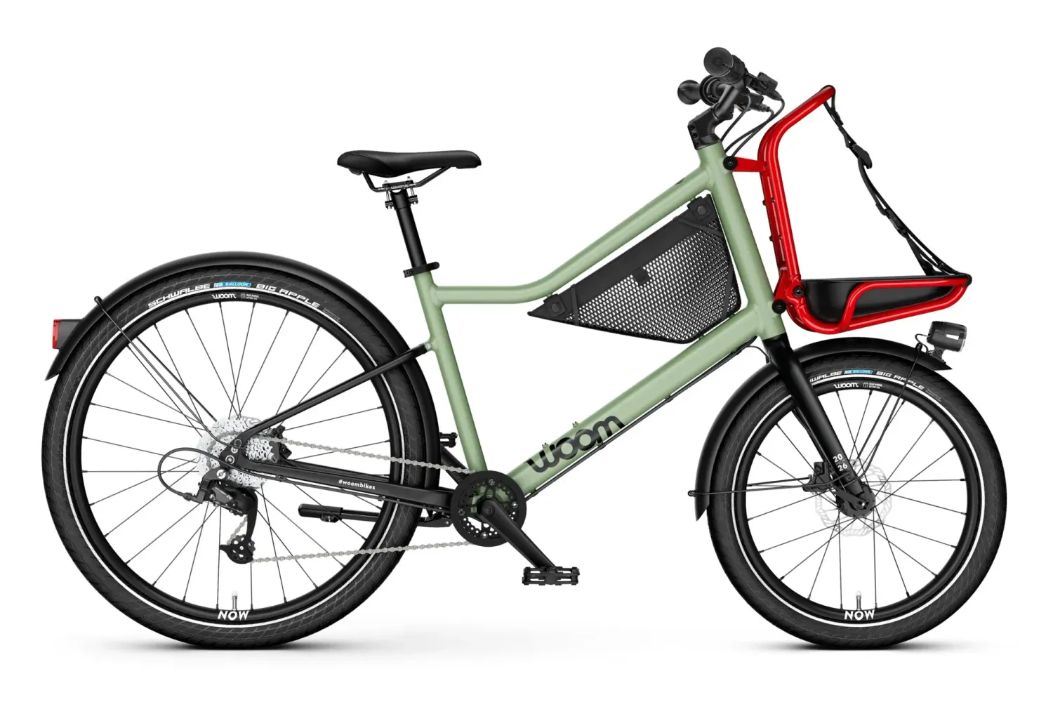 WOOM Now 6, Color: Moss Green / Formula Red