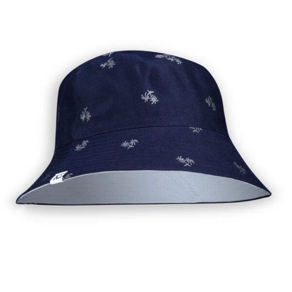 XS Kid's Bucket Hat, Color: Navy Palm