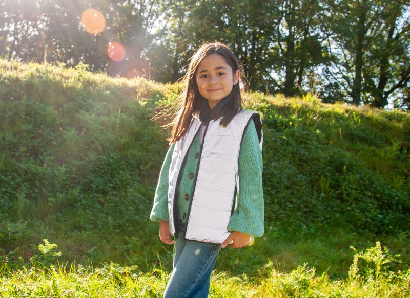 GoFluo Jules Puffer Reflective Kids' Vest