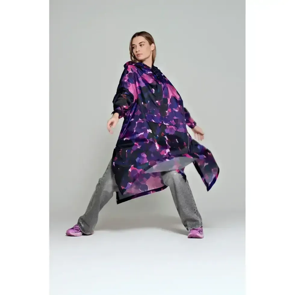 Rainkiss, Adult Poncho, Color: CIty Lights