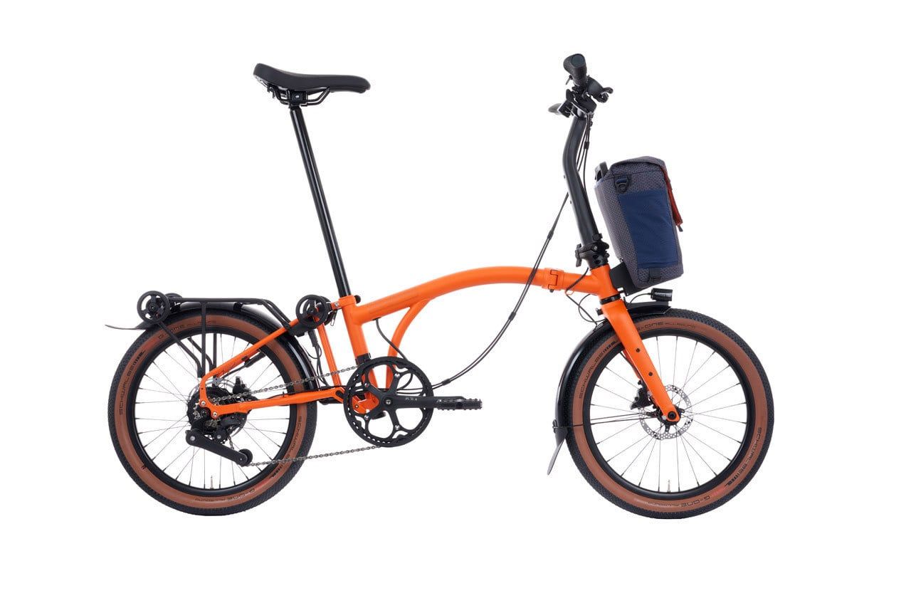 Brompton, G-Line eMotiq 4-Speed w/rack, Bar Height: Small, Colour: Adventure Orange