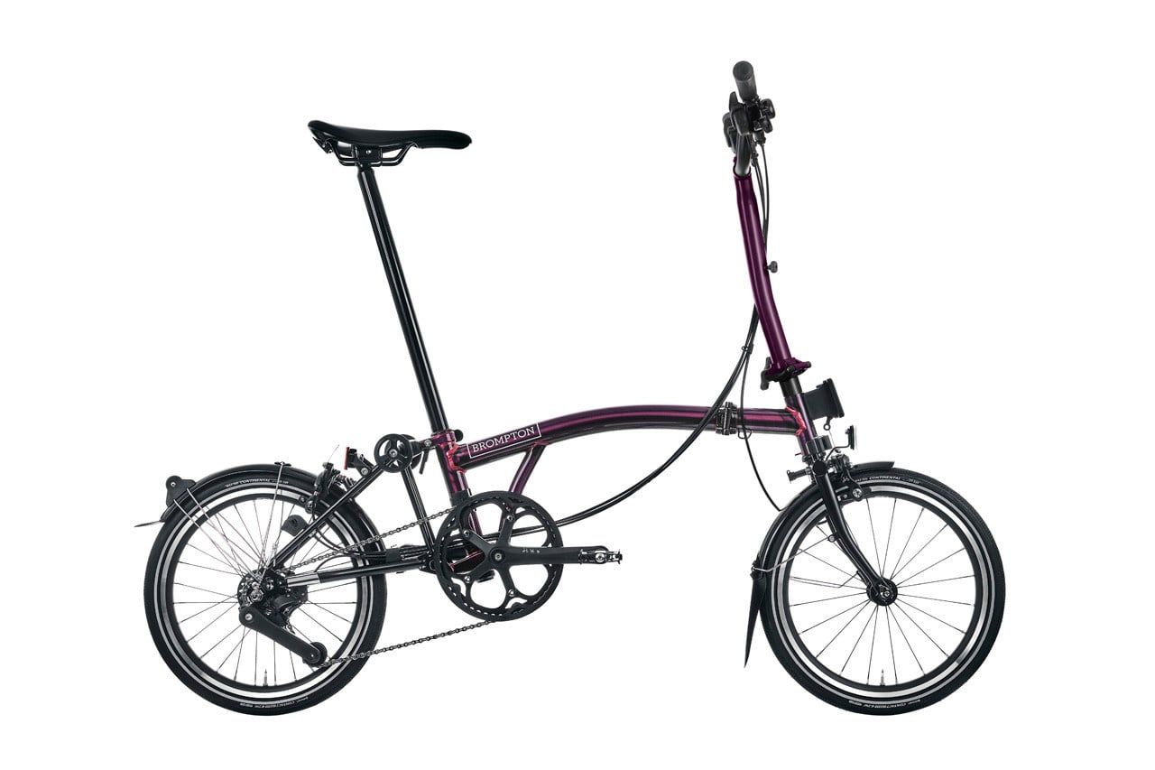 Brompton, P-Line 4-Speed, Bar Height: Low Bar, Colour: Amethyst Lacquer