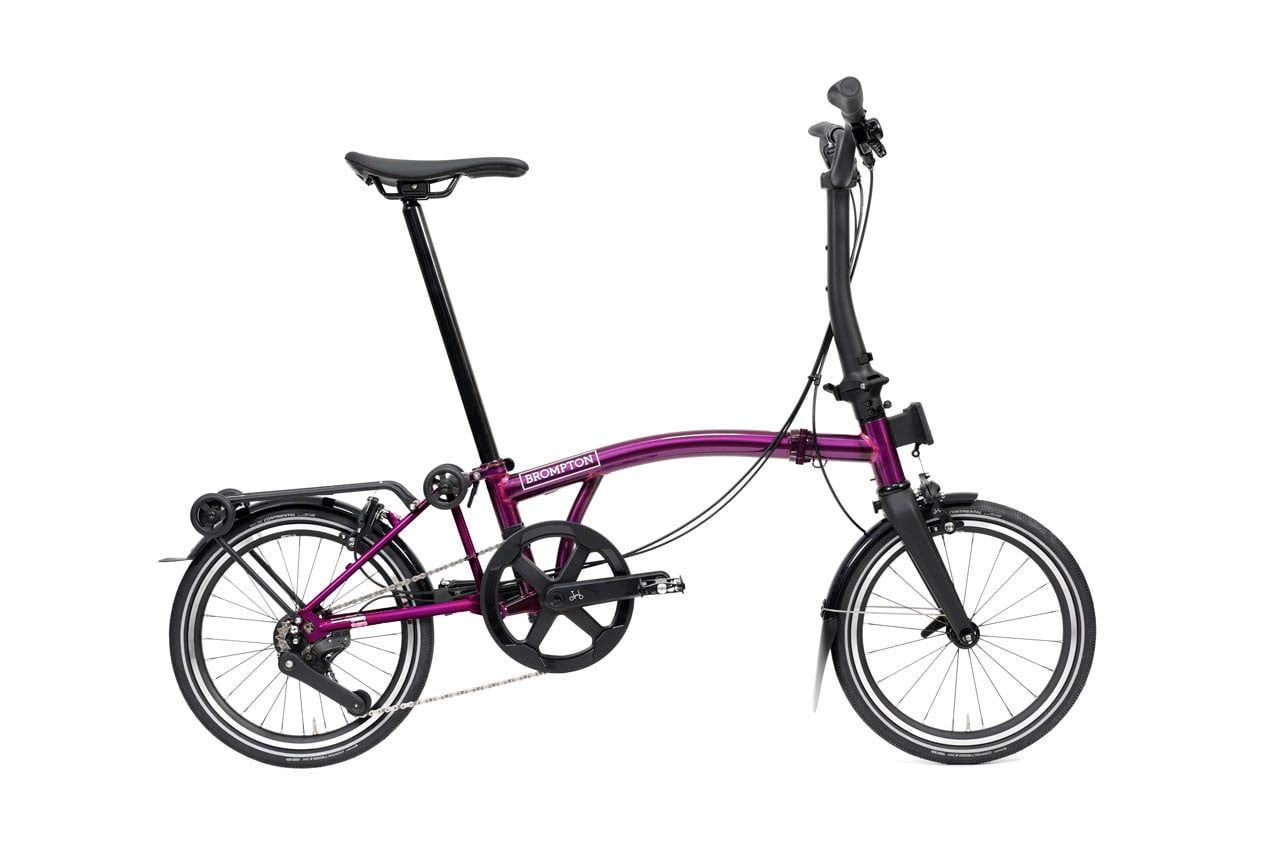 Brompton, P-Line 12-Speed, Bar Height: Low Bar, Colour: Amethyst Lacquer