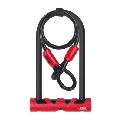 Abus, Ultimate 420, U-Lock and cable, 160mm x 230mm (14mm x 6.3'' x 9''), 10mm x 120cm (10mm x 4') cable, With USH bracket