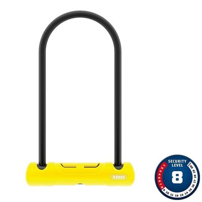 Abus, 402, U-Lock, Key, 170x230mm, 6.7''x9'', Thickness in mm: 10mm, Yellow