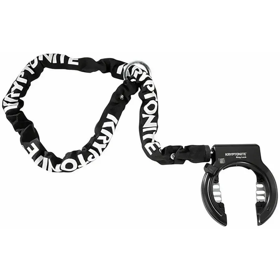 Kryptonite Ring Wheel Lock with Plug-In Chain - 5.5mm 120cm Chain Black