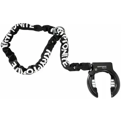 Kryptonite Ring Wheel Lock with Plug-In Chain - 5.5mm 120cm Chain Black
